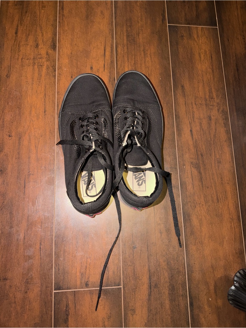 Vans Black Low-Top Canvas Sneakers